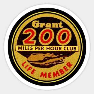 200 MPH Club Sticker